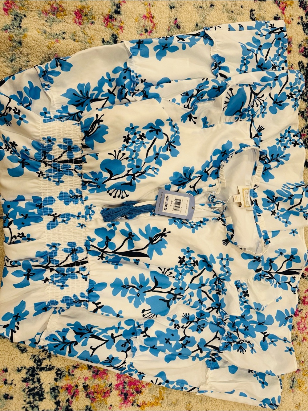 🎉LAST PIECE 🎉SAIL TO SABLE Flutter Sleeve Floral Midi Dress - Picture 3 of 9